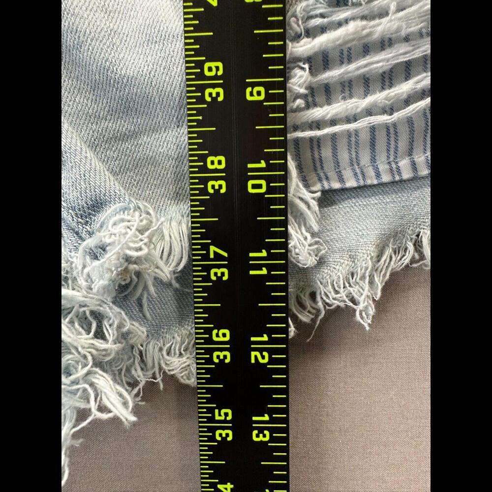 American Eagle Womens Blue Denim Shorts Vintage Hi Rise Festival Size 0 - Picture 8 of 13